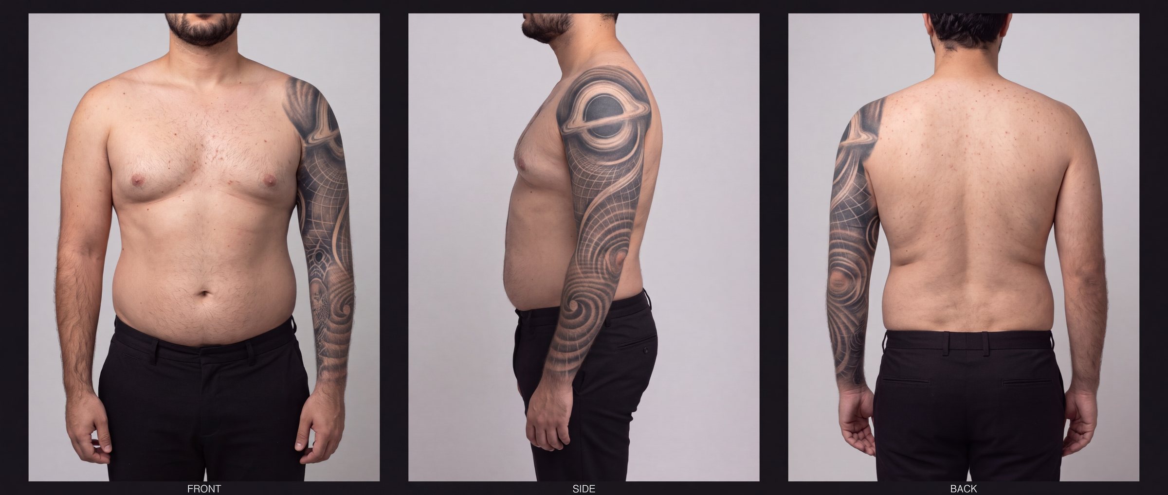 T-64 Black hole: front, side and back
